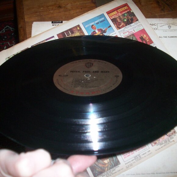 Vintage 1962 Peter Paul and Mary WS 1449 & In The Wind USA 2pc Vinyl Record LP - Picture 9 of 12